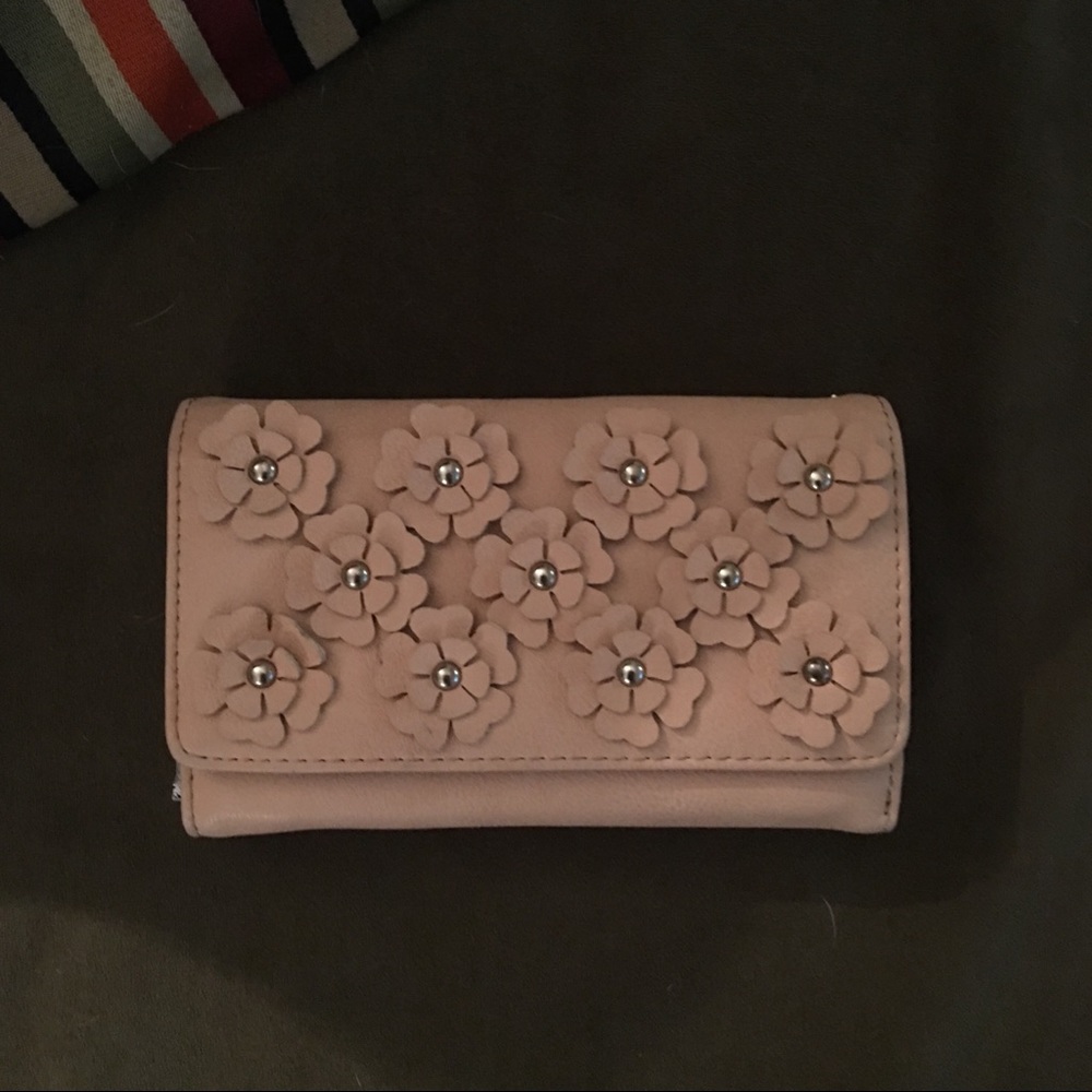 Floral pink wallet
